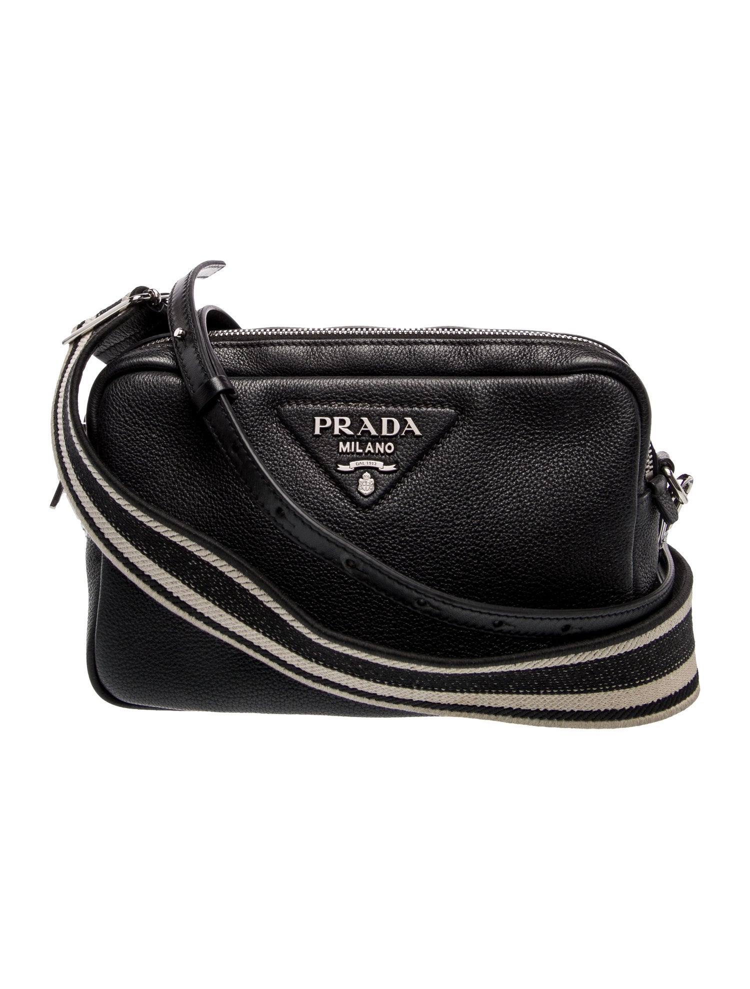 Prada Enameled Metal Triangle Bandoliera