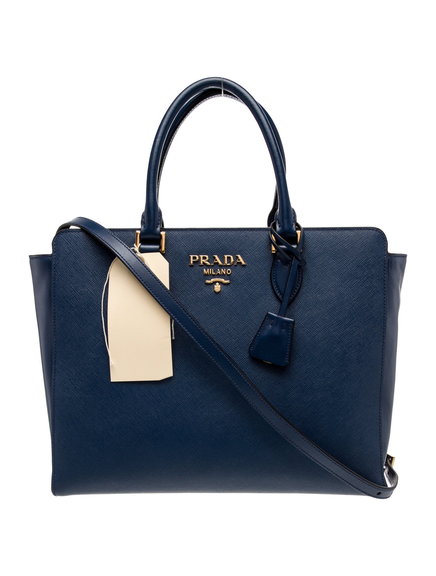Prada Saffiano Lux Leather Baltico Saffiano and Soft Calfskin Leather Small Top Handle Crossbody Bag