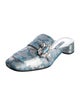 Prada Printed Crystal Embellishments Mules