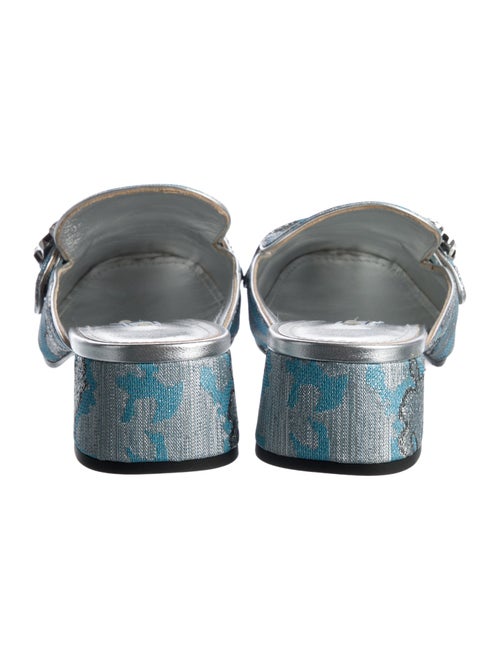 Prada Printed Crystal Embellishments Mules