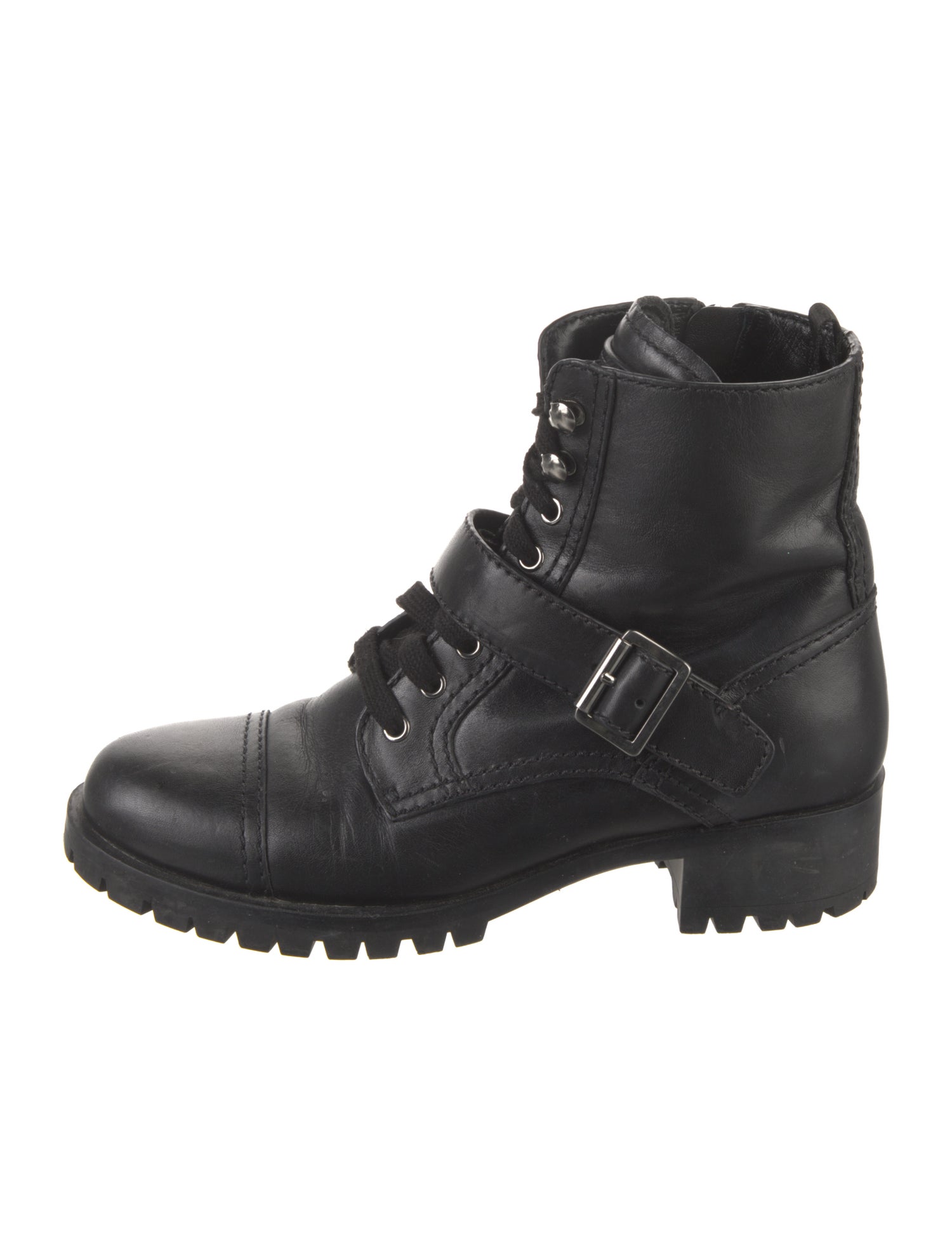 Prada Leather Combat Boots