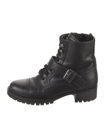 Prada Leather Combat Boots