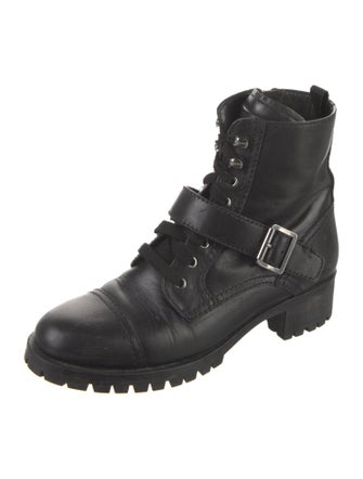 Prada Leather Combat Boots
