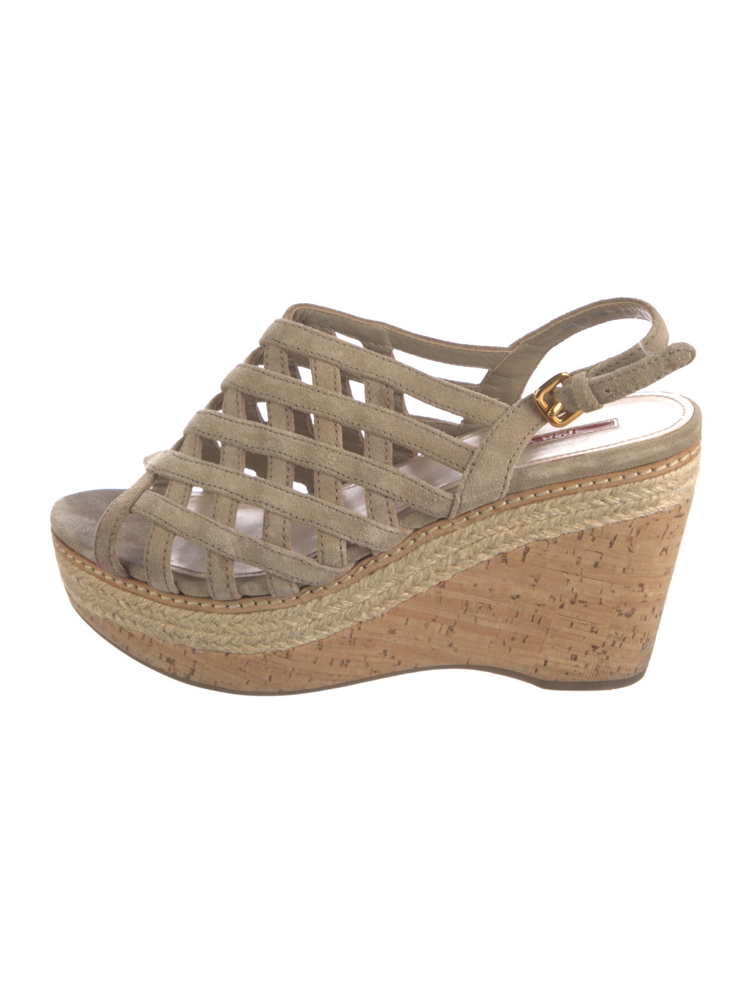 Prada Suede Cutout Accent Espadrilles