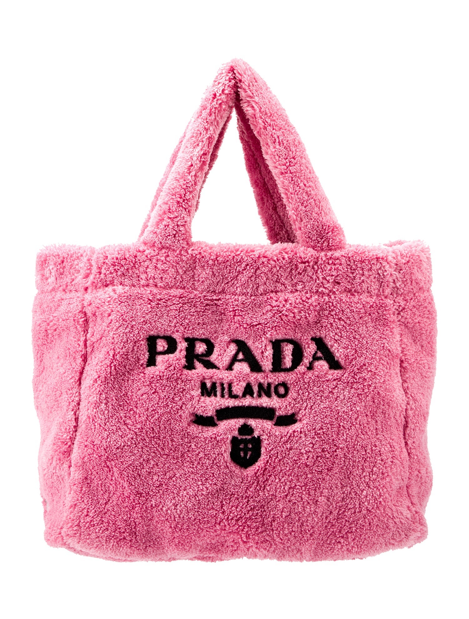 Prada Enameled Metal Triangle Tote