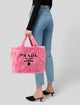 Prada Enameled Metal Triangle Tote
