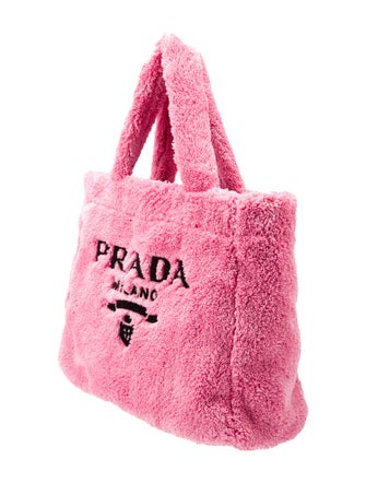 Prada Enameled Metal Triangle Tote