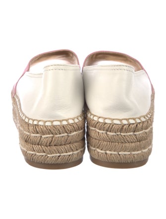 Prada Leather Whipstitch Trim Espadrilles