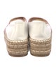 Prada Leather Whipstitch Trim Espadrilles