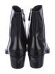Prada Enameled Metal Triangle Patent Leather Western Boots
