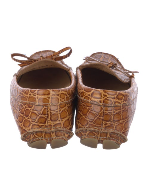 Prada Embossed Leather Animal Print Loafers