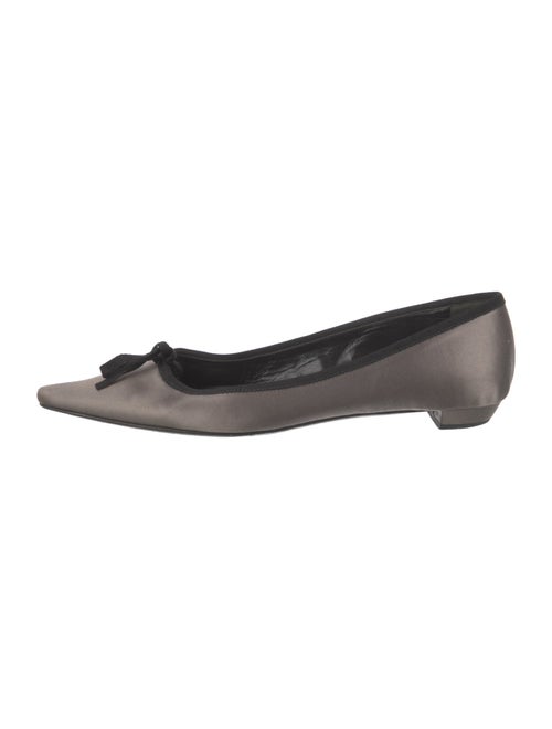 Prada Satin Bow Accents Ballet Flats