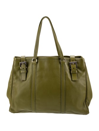 Prada Enameled Metal Triangle Tote