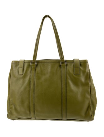 Prada Enameled Metal Triangle Tote