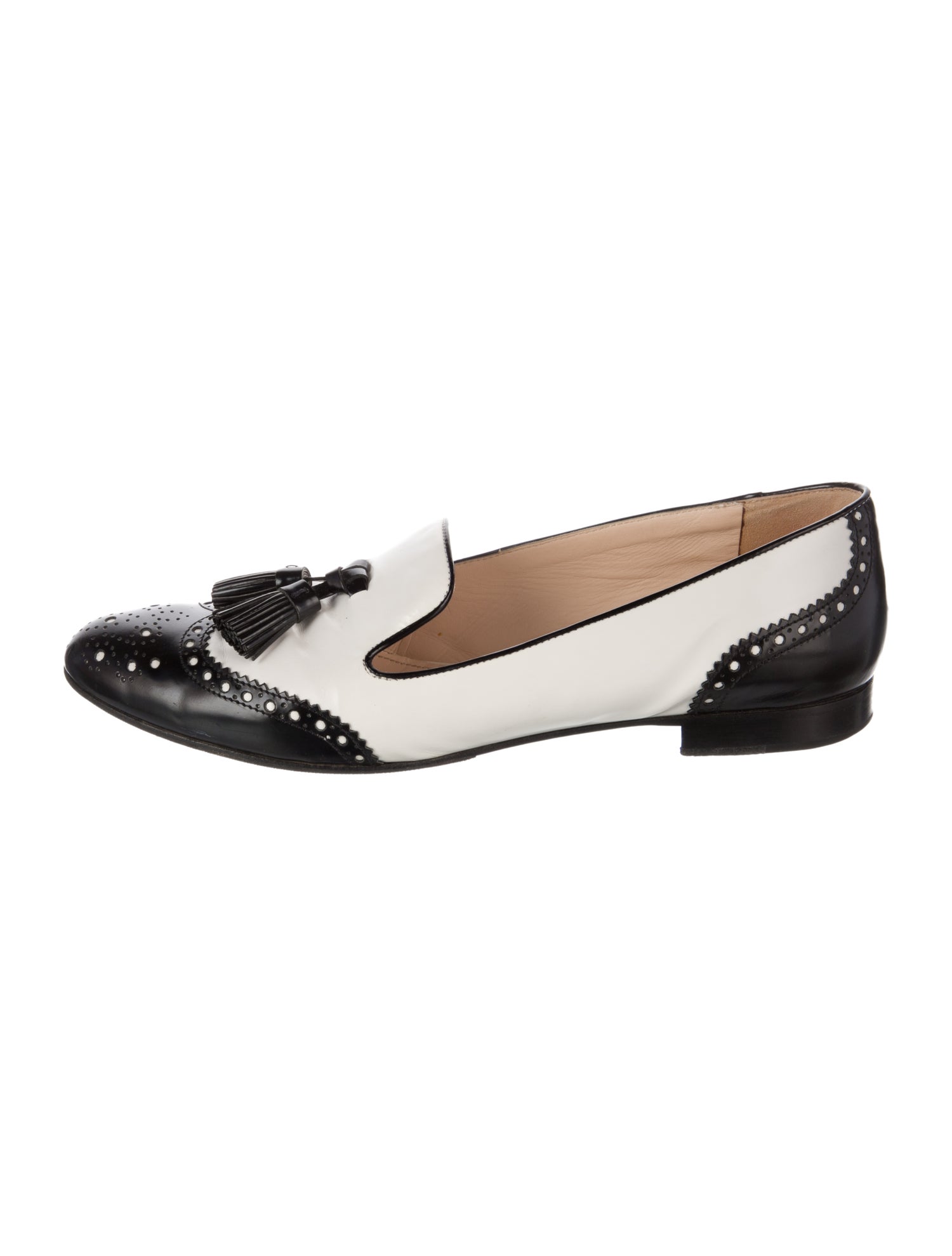 Prada Leather Lasercut Accents Loafers