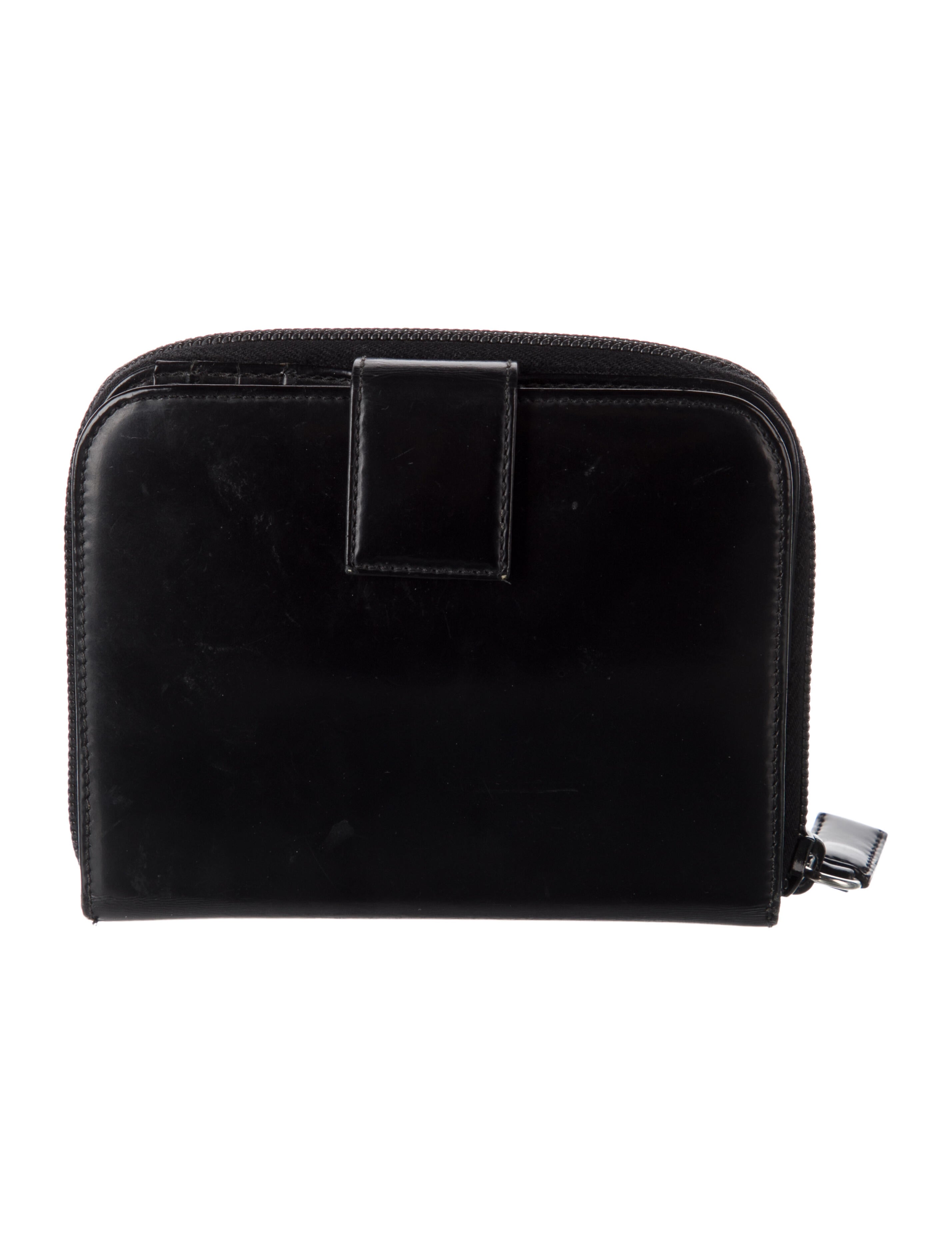Prada Spazzolato Leather Compact Wallet