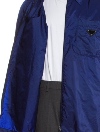 Prada 2021 Enameled Metal Triangle Windbreaker