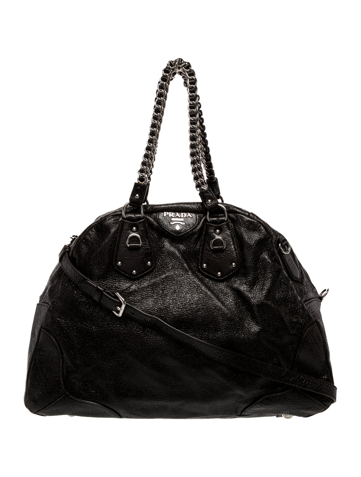 Prada Cervo Lux Leather Shoulder Bag