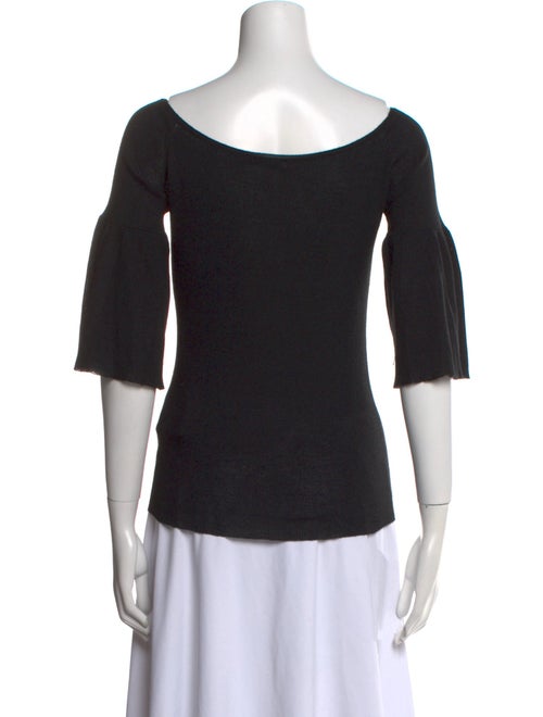 Prada Cashmere Bateau Neckline T-Shirt