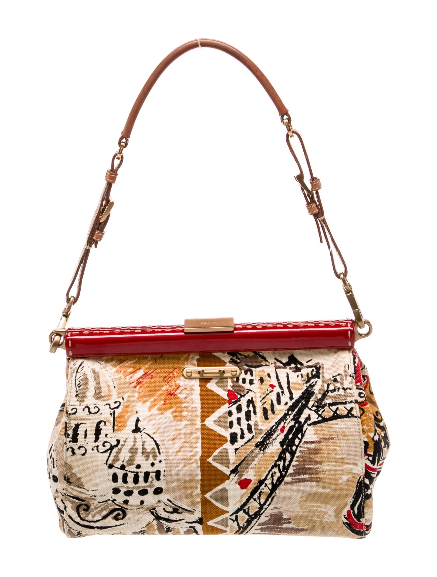 Prada Canvas Shoulder Bag