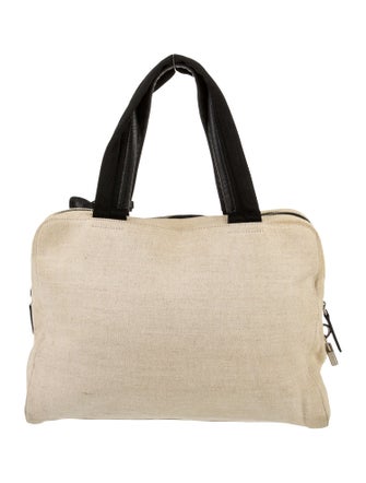 Prada Enameled Metal Triangle Top Handle Bag