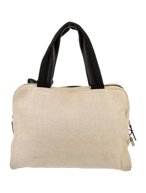 Prada Enameled Metal Triangle Top Handle Bag