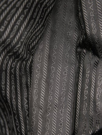 Prada Enameled Metal Triangle Top Handle Bag