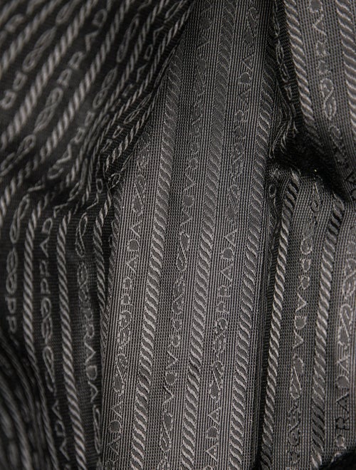 Prada Enameled Metal Triangle Top Handle Bag