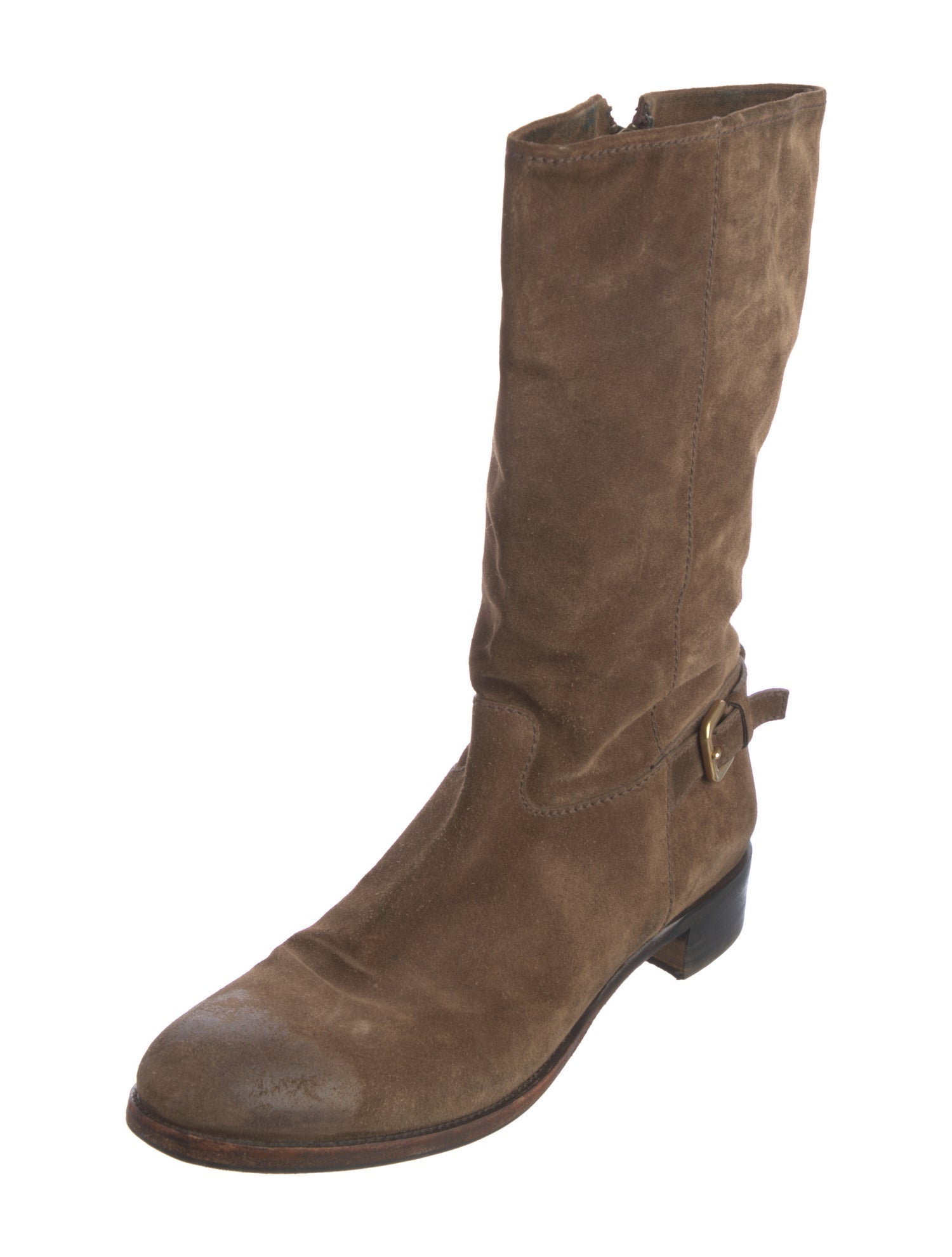 Prada Suede Moto Boots