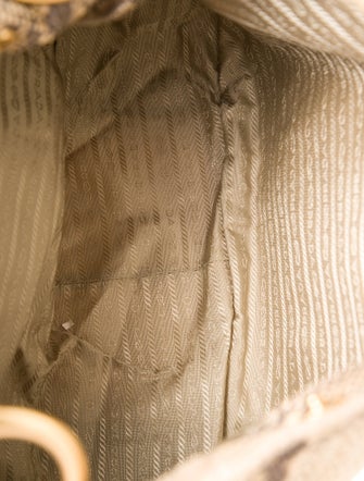 Prada Raffia Pitone Woven Hobo Bag