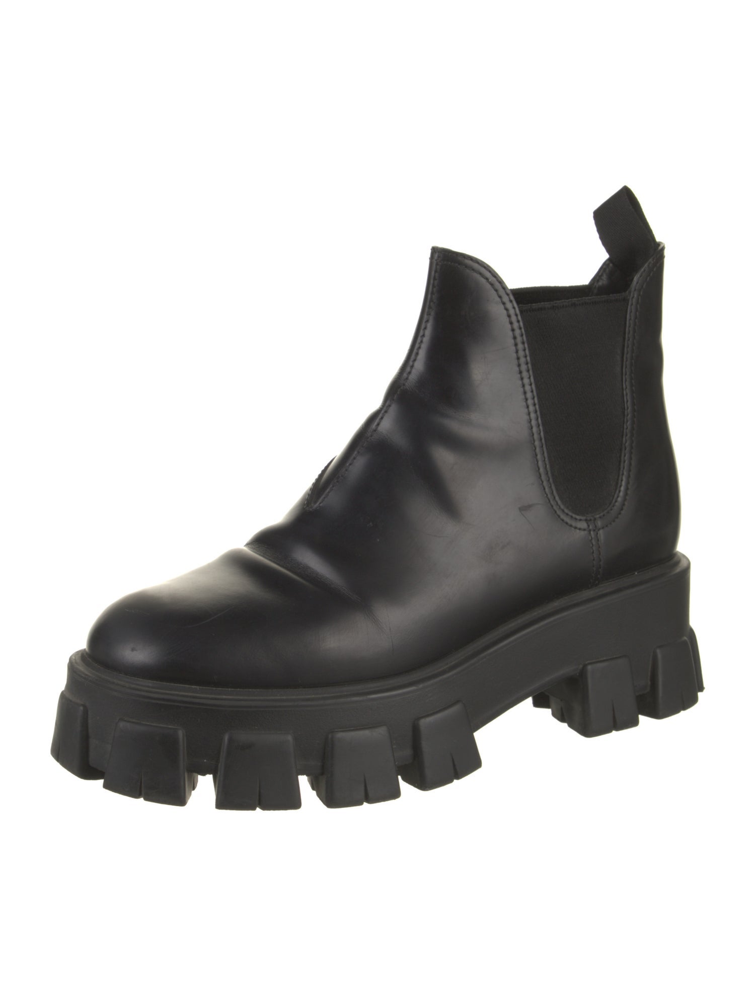 Prada Leather Chelsea Boots