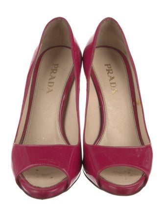 Prada Patent Leather Slingback Sandals