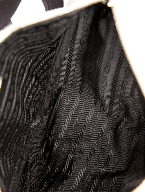 Prada Enameled Metal Triangle Triangle