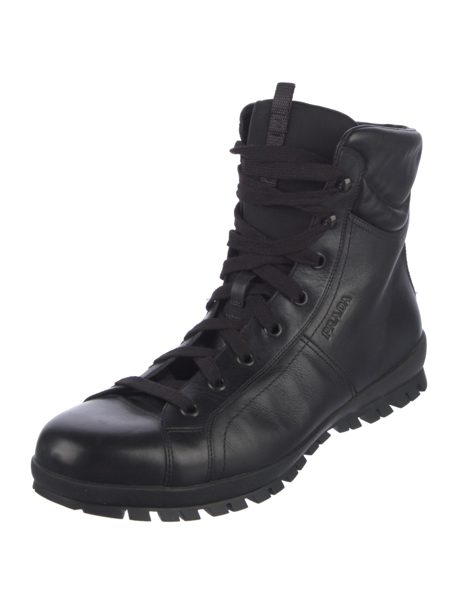 Prada Leather Hiking Boots