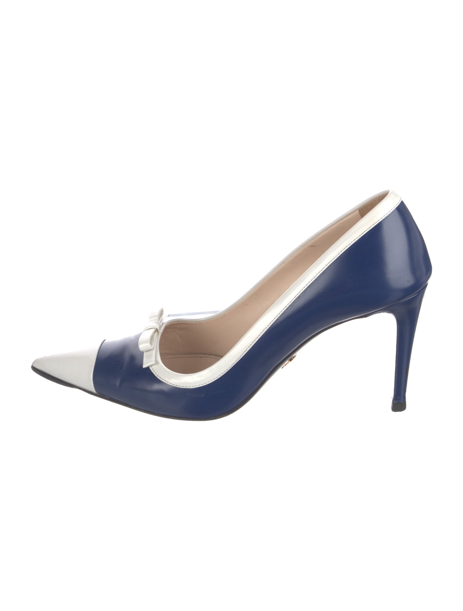 Prada Leather Bow Accents Pumps