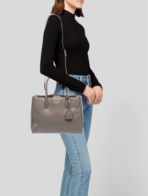 Prada Signature City Calf Leather Bibliothèque Medium