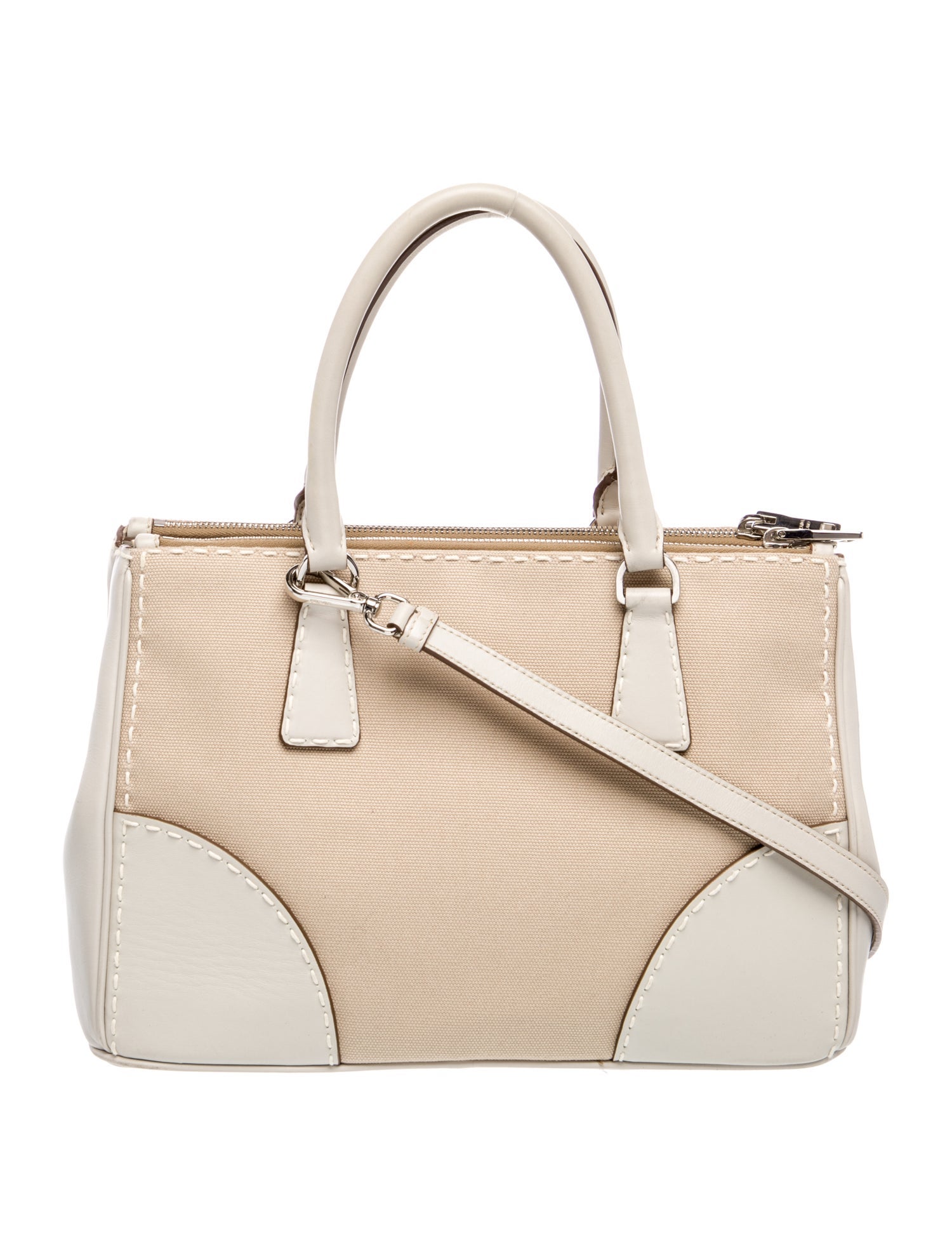 Prada Saffiano Lux Leather Galleria Double Zip Medium