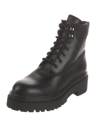 Prada Leather Combat Boots