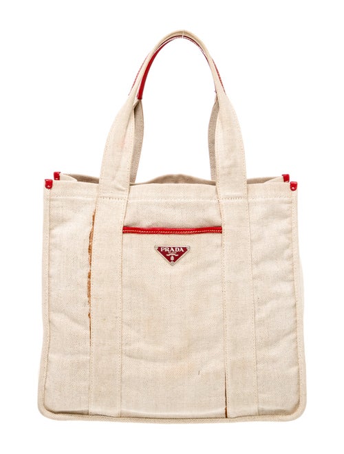 Prada Enameled Metal Triangle Tote