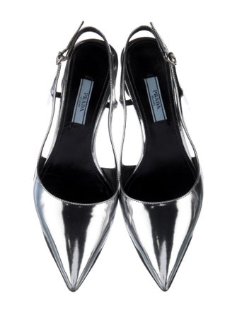 Prada Patent Leather Slingback Pumps