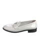 Prada Enameled Metal Triangle Patent Leather Loafers