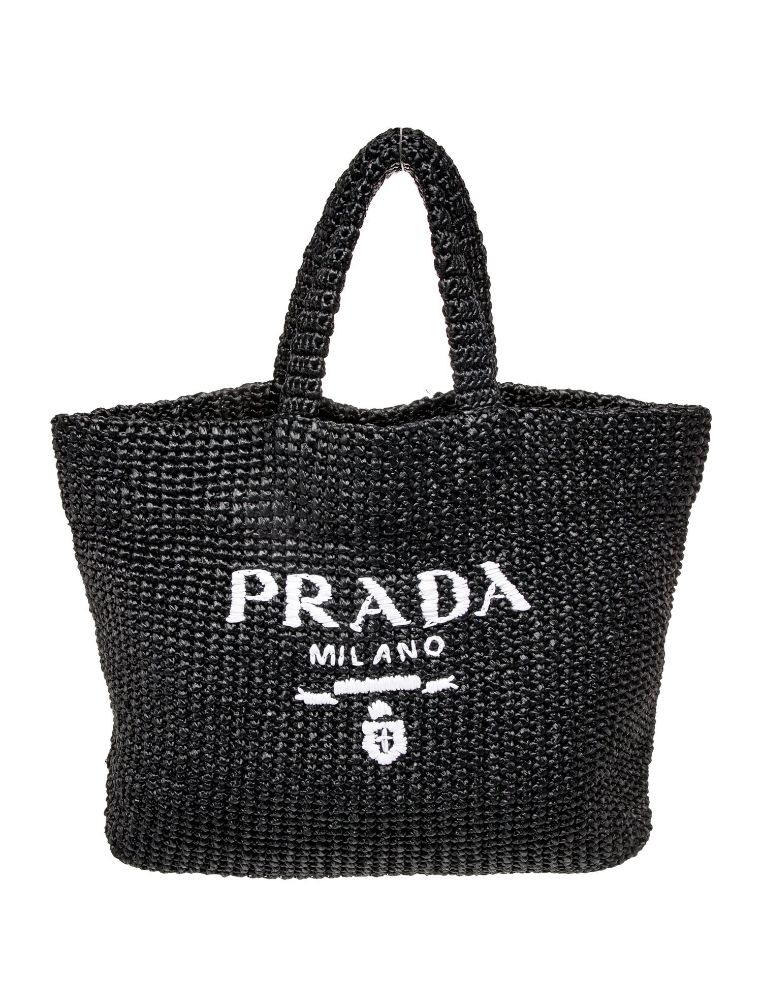 Prada Enameled Metal Triangle Tote