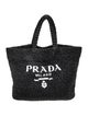 Prada Enameled Metal Triangle Tote