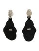 Prada Crystal & Fabric Drop Clip-On Earrings