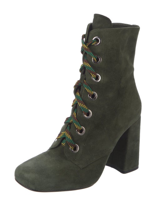 Prada Suede Lace-Up Boots