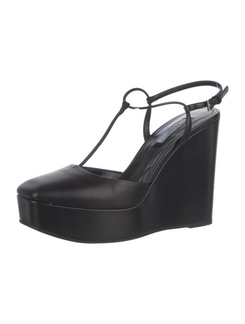 Prada Leather T-Strap Pumps