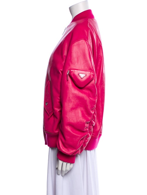 Prada 2021 Lamb Leather Bomber Jacket