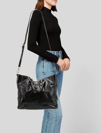 Prada Canvas Top Handle Bag