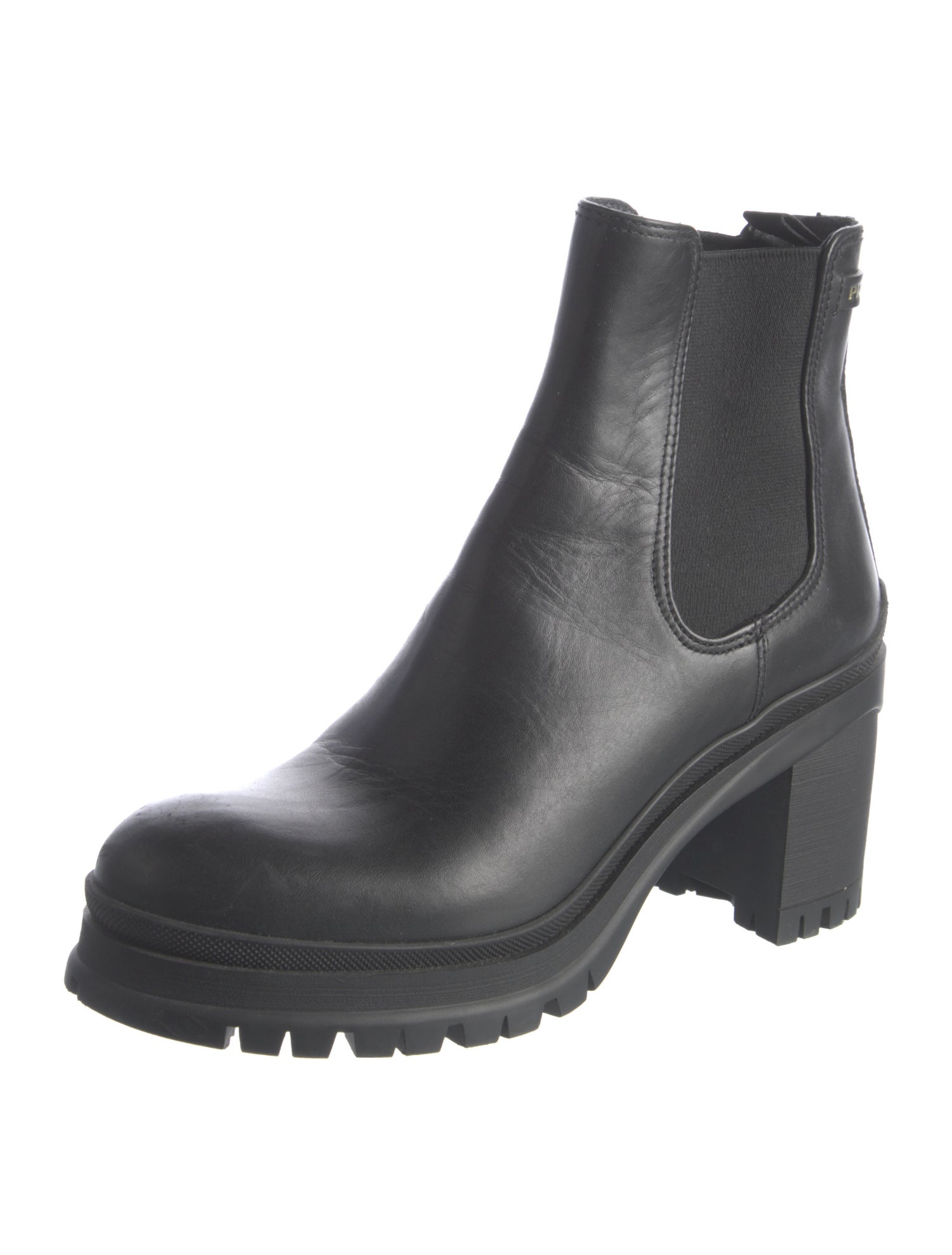 Prada Leather Chelsea Boots