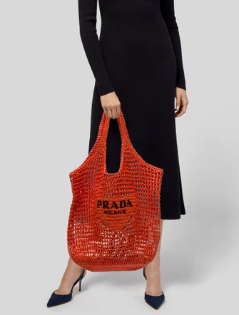 Prada Raffia Grass Hobo